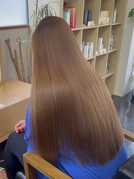 ライフ 中田店の写真/髪の広がりやクセが気になる方に。ナチュラルで艶のあるストレートヘアで朝のスタイリングも簡単に♪