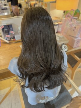 ビーチ(BEACH) ブリーチなし透明感くすみカラーミントベージュレイヤーカット