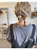 ブリーチカラー　ヘアアレンジ