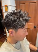 MEN’S HAIR/サーフカール/刈り上げセンターパート/天王台/取手
