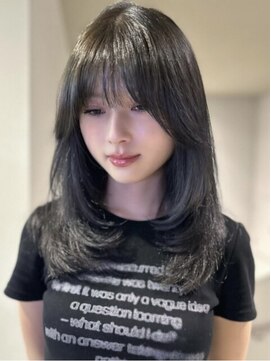 アイシー 表参道(ICY) 透明感のある暗髪/オリーブグレージュ/ミディアムレイヤーカット