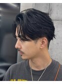 原宿フェザーパーマニュアンスパーマメンズカットメンズパーマ　