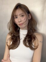 シュルール 所沢プロぺ通り店(chorule) ミディアムレイヤーハッシュカット前髪カットココアブラウン