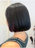 横須賀ショートボブレイヤータッセルボブ切りっぱなしボブウルフ