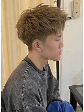 ココロヘアー ウィル 半田山店(Cocolo hair Will) ミルクティーベージュ×ジェットアップバング