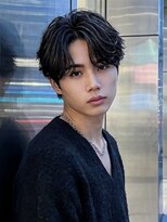 メンズヘアセンス 渋谷(MEN'S HAIR SENSE)&nbsp;ニュアンスパーマ/眉毛/リバースセンターパート/ダウンバング