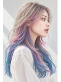 カラフルブリーチグラデーション レイヤーロング