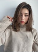大人ダークカラー×ミディアムボブ