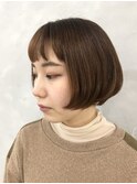 ナチュラルボブ×ショートバング