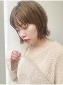 【EMMA GINZA】オリーブカラー　小顔みせボブ【MARIA】