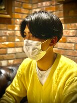 ヒロギンザバーバーショップ 丸の内店(HIRO GINZA BARBER SHOP)&nbsp;韓国風センターパート　ニュアンスパーマ　丸の内/大手町/東京