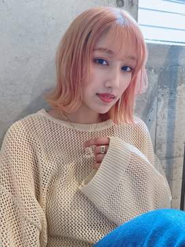 シェルター バイ トウキョウ(Shelter by TOKYO) ナチュラルボブ×オレンジベージュ