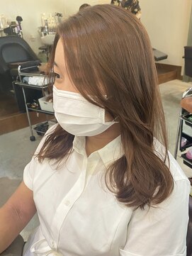 ジル ヘアデザイン ナンバ(JILL Hair Design NAMBA) orange beige♪/ナチュラル/ゆるふわミディ/透明感