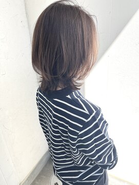 ジュエ ヘアー デザイン(Jue hair design) ラベンダーグレージュ×外はねくびれボブ