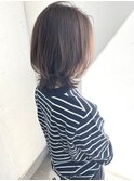 ラベンダーグレージュ×外はねくびれボブ