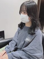 ジ エクト 心斎橋(The Ect) 韓国風スタイル×ブルーブラック×コテ巻きパーマ