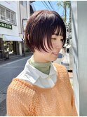 NUDE 耳だしショート ウザバング うるツヤ 小顔補正立体カット