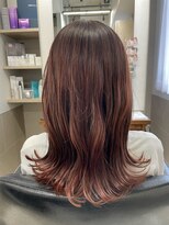 トゥーリ 薬院店(tuuli)&nbsp;tuuli miyu ピンクオレンジミディアム/韓国ヘア