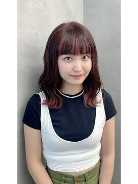 ファイブバイジエクト 堀江(FIVE by The Ect) ピンクカラー　ピンクブラウン　ピンクアッシュ　同系色カラー