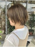 脱白髪染め白髪ぼかしカラー/ショート