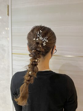 エルバイラビス 大宮(elu by lovis) 《Ami》編みおろしヘアアレンジ/お呼ばれヘア/大宮/フルバング