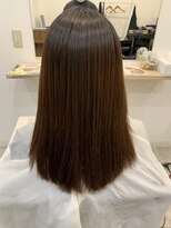 カキーン(cakeen)&nbsp;髪質改善縮毛矯正 ツヤ髪ストレートロング ナチュラルブラウン