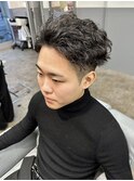 ☆メンズオールバックショート縦落ちツイストスパイラル