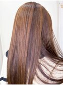 20代30代40代髪質改善アンブレラカラーアッシュブラウンロング