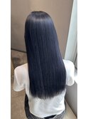 ブリーチありブルーブラック