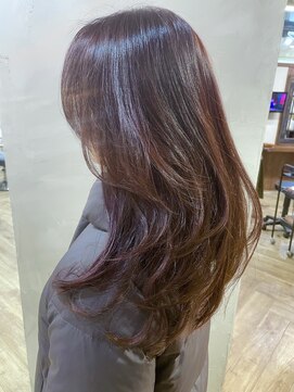 シュリット(schritt) ロングレイヤー 透明感バイオレットブラウン 渋谷mutsuki