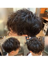 銀座マツナガ 神田店&nbsp;20代30代好印象ツーブロックマッシュナチュラルパーマ