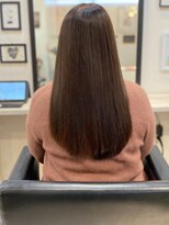 サロン ハナノ(Salon Hanano)&nbsp;ロングレイヤーぱっつん30代40代50代ストレート前髪あり前髪なし