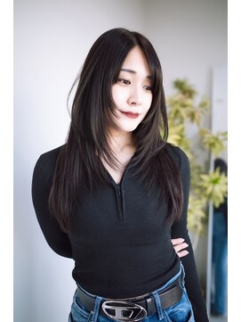 ソヨン 豊田土橋2号店(SOYON) 小顔/レイヤー/韓国/黒髪/ブルーブラック/ザクザクレイヤー