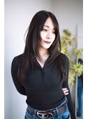 小顔/レイヤー/韓国/黒髪/ブルーブラック/ザクザクレイヤー
