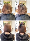 髪質改善ストレート　ボブスタイル