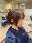 透明感カラーダブルカラーブリーチピンクブラウン透明感