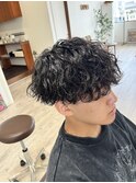 波巻きパーマ