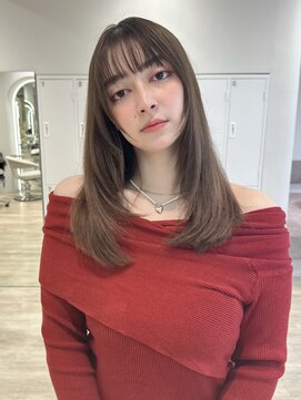 レイヤーボブ/オリーブグレー/小顔/ココアベージュ[横浜]