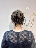 編み込み☆ゆるふわお呼ばれヘアセット