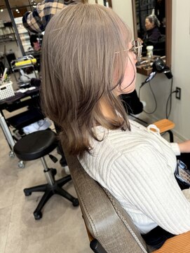 RICHAIR.NEU ブリーチ縮毛矯正/ハイトーン/ダブルカラー/髪質改善【4/20 OPEN(予定)】 レイヤー裾カラー