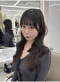 2wayバング 韓国前髪 シースルー レイヤーカット 顔周り