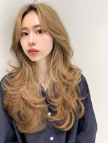 ボヌールウメダ(Bonheur UMEDA)&nbsp;［梅田stylist芹原］海外風ロングレイヤーハイトーンベージュ