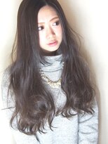 マテリアル(Material)&nbsp;{阪急六甲 Material} 暗髪ロングかきあげ前髪と無造作カール