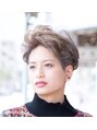 エレガンスモア(elegance MORE)&nbsp;ダブルカラーかきあげ前髪ショートstyle