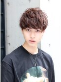 菅田将暉さん風フェザーマッシュ 2ブロック 無造作パーマ