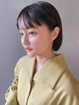ナチュラルミニボブ×束バング
