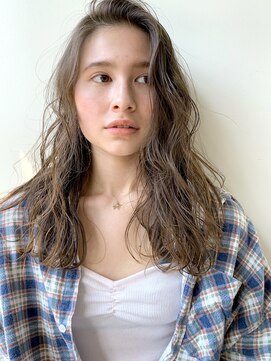 クオン 今泉(quon) 【quon】かきあげパーマ×ミディアム　-天神 今泉 薬院-