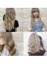 透明感あふれるハイトーンカラー&エクステ。Wライセンス持ちだからできるメンズカットなら【OKASHAN】