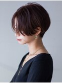 マッシュショート 大人可愛いショートヘア 艶カラー 30代40代