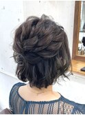 【ヘアセット】ショートボブふわふわクウォーターアップヘア♪